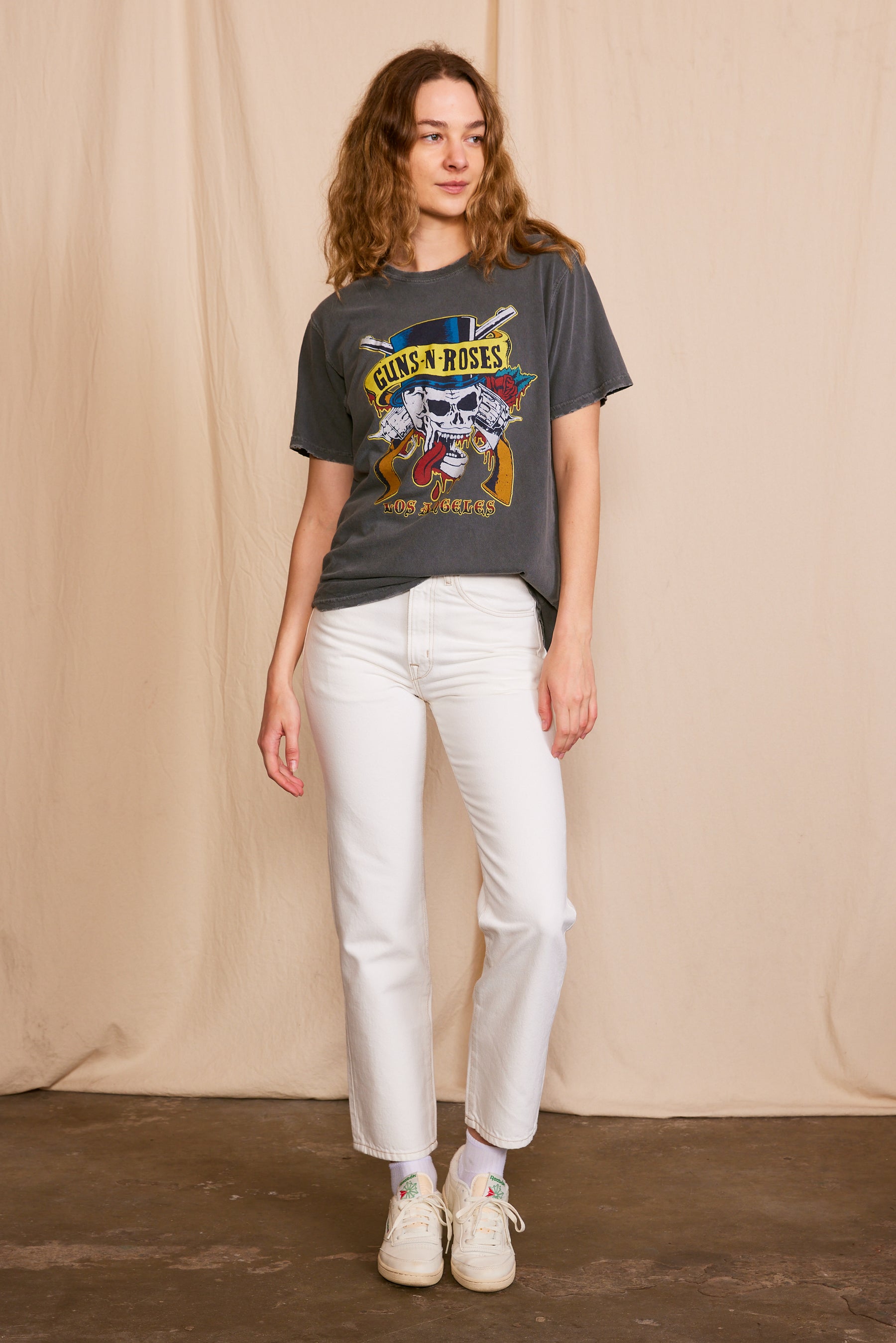 Guns N Roses Los Angeles Top Hat Skull Tee
