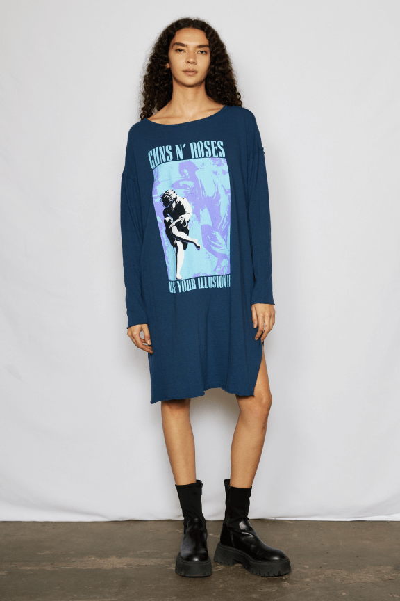 Guns N Roses Illusion Slit  Dress