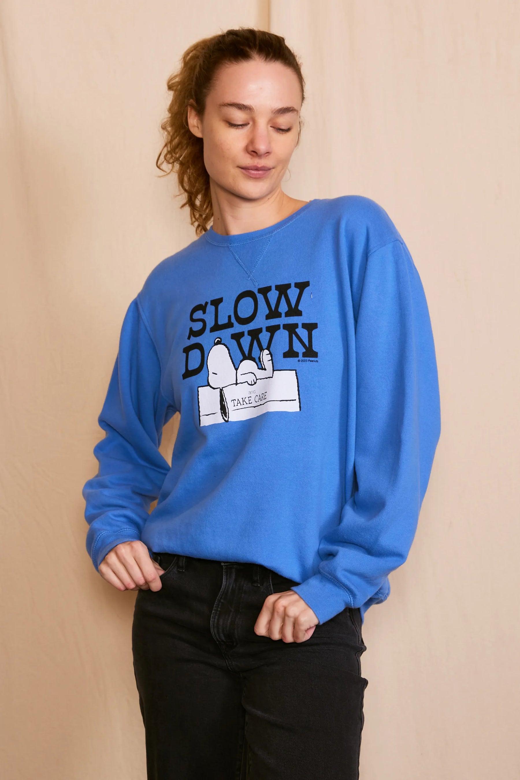 Peanuts Slow Down Authentic Vintage Sweatshirt