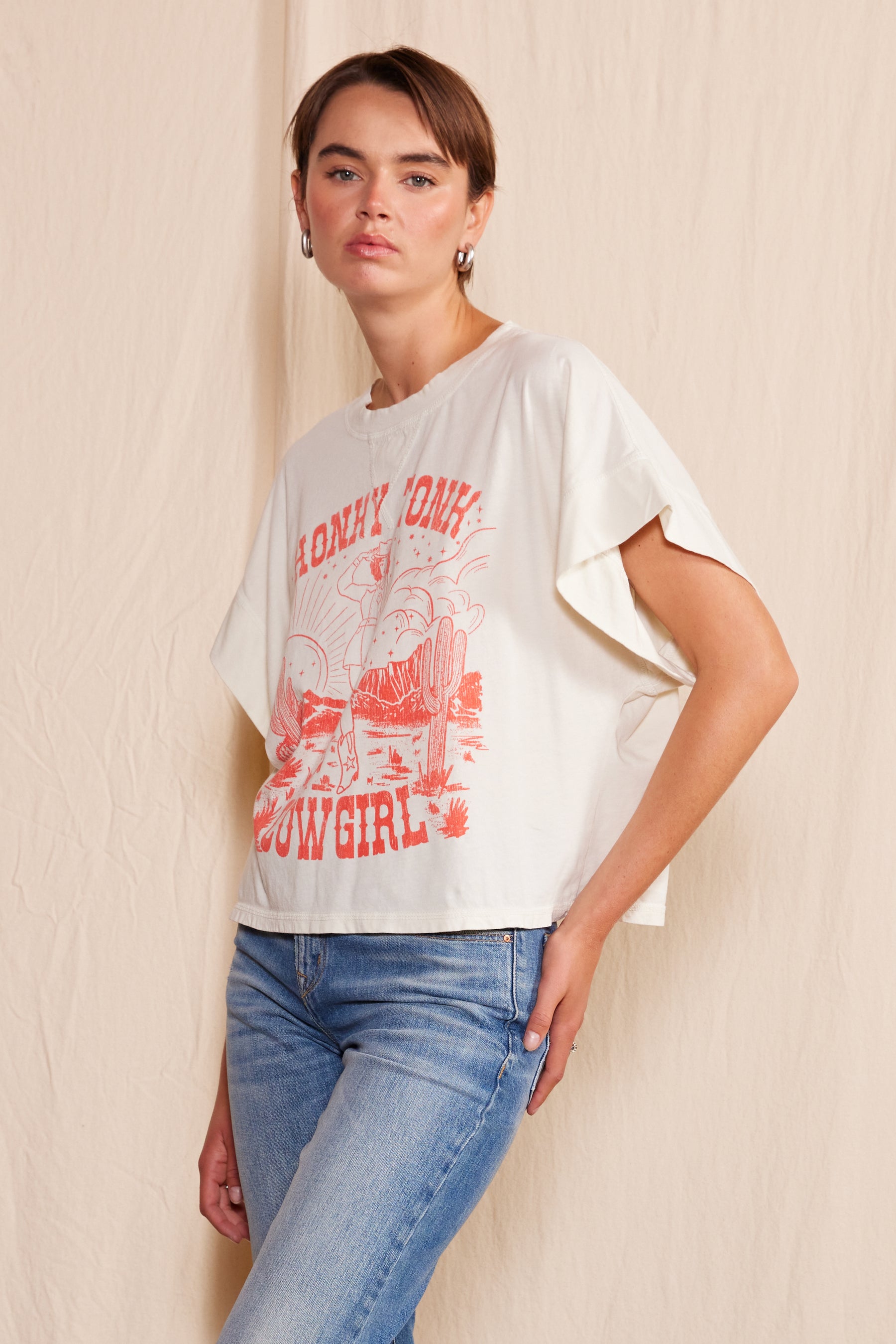 "Honky Cowgirl" Crew Neck T-shirt