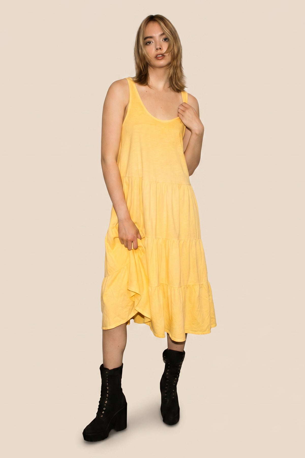 Eli Tiered Dress - Sunflower