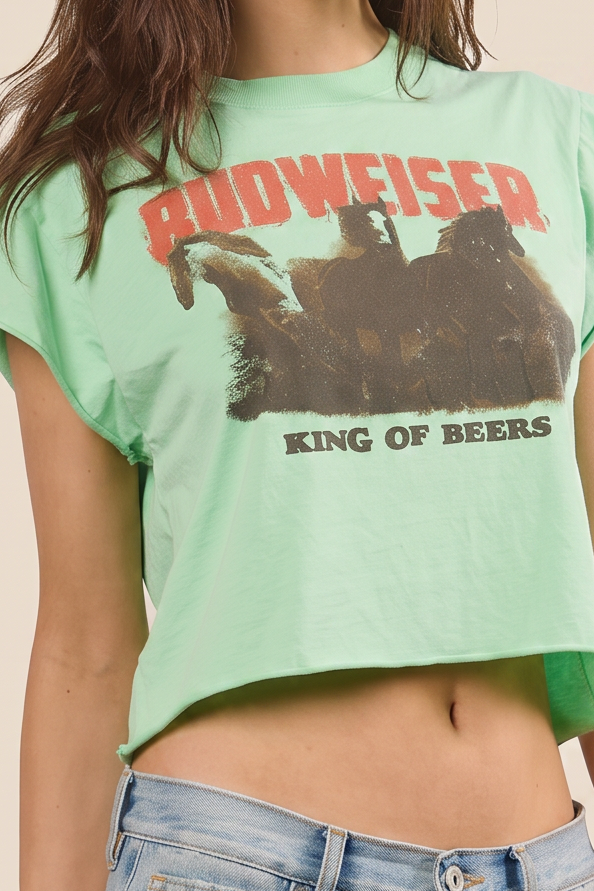 Budweiser Brew Babe Crop Top