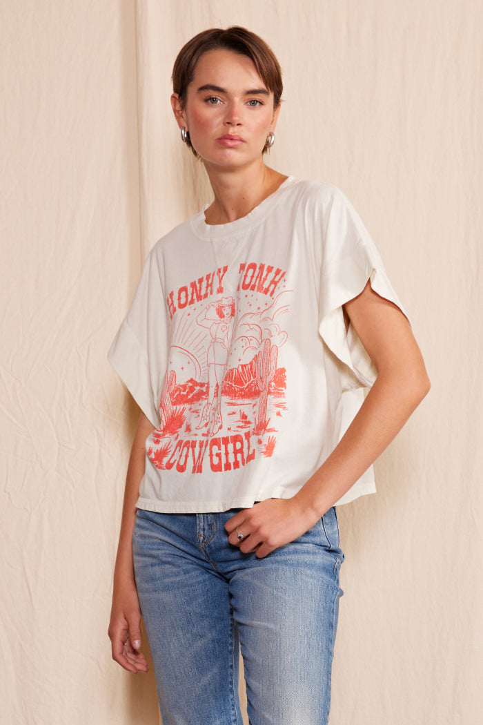 "Honky Cowgirl" Crew Neck T-shirt