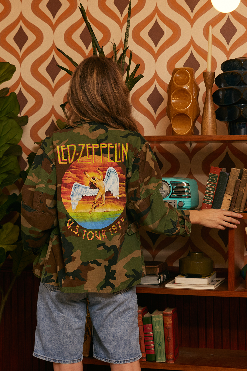 Led Zeppelin Authentic Vintage Camo Army Jacket