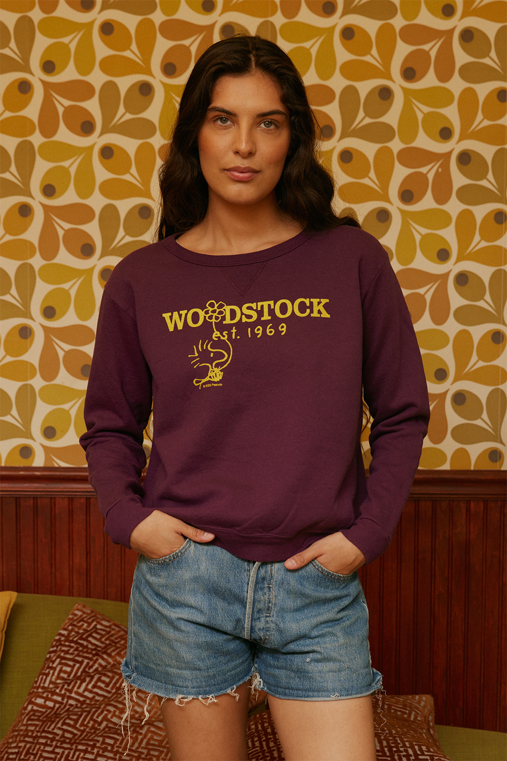 Peanuts Authentic Vintage Woodstock 1969 Sweatshirt