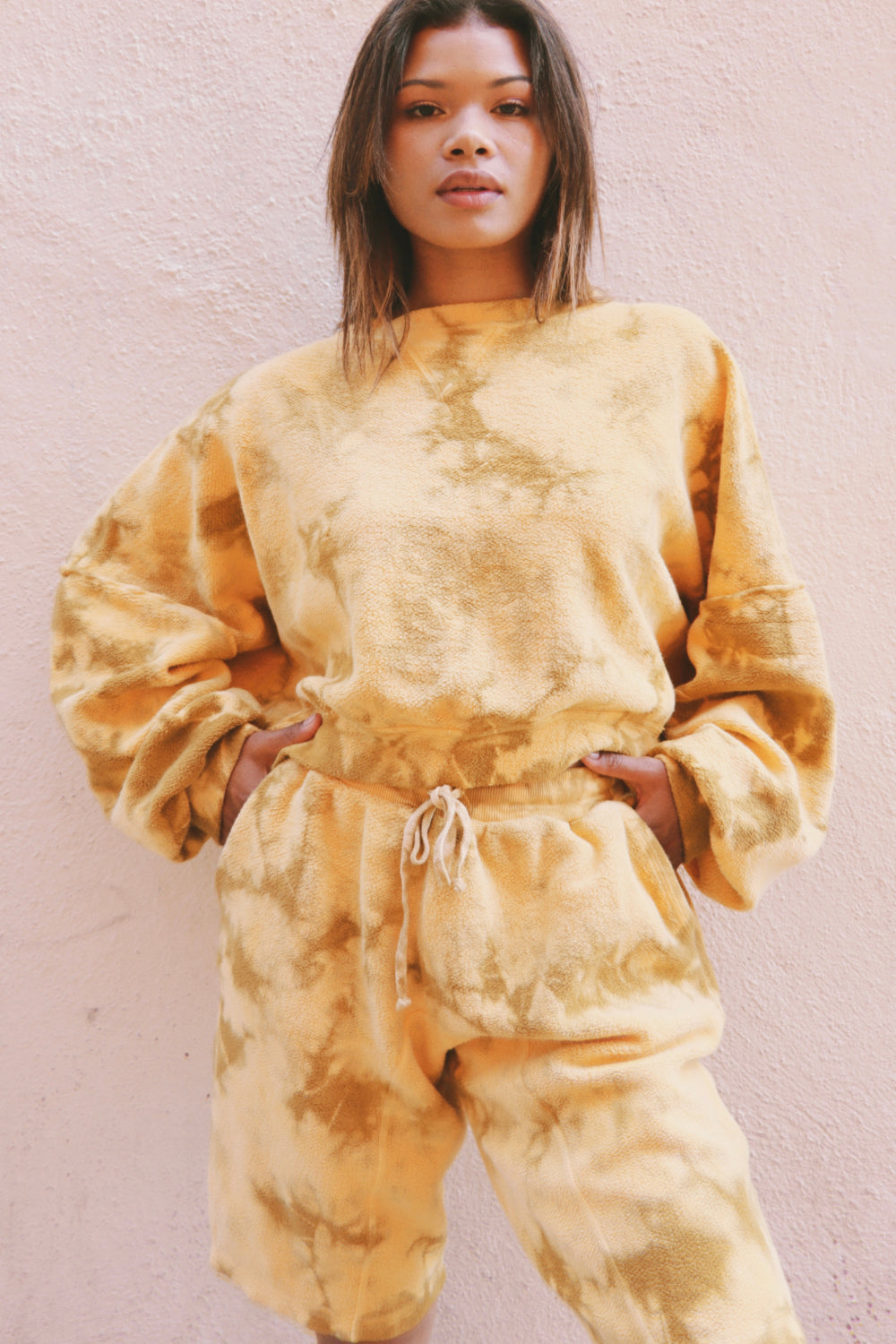 Tie dye yellow online sweatshirt