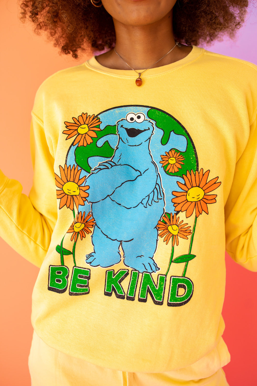 Sesame Sweatshirt Be Kind Cookie Monster Sweatshirt