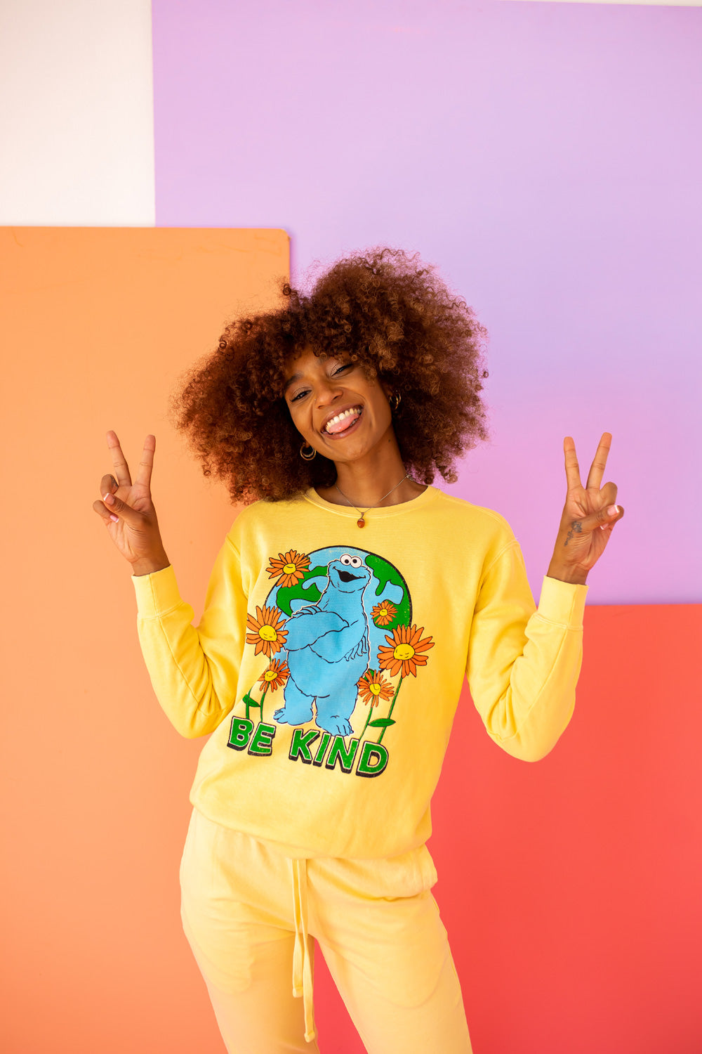 Sesame Sweatshirt Be Kind Cookie Monster Sweatshirt
