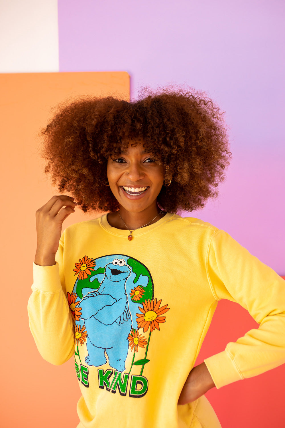 Sesame Sweatshirt Be Kind Cookie Monster Sweatshirt