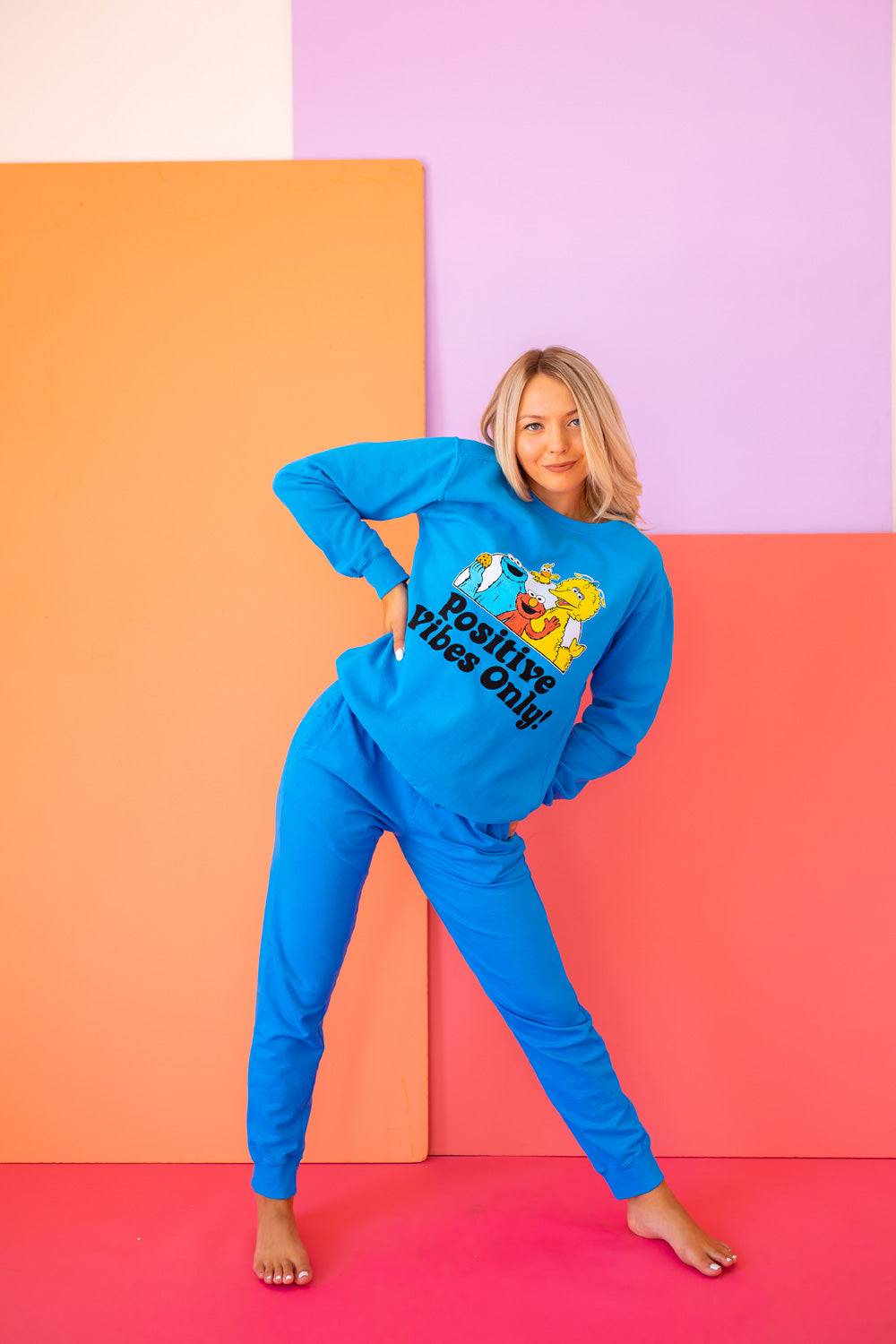 Sesame Sweatshirt Positive Vibes Sweatshirt