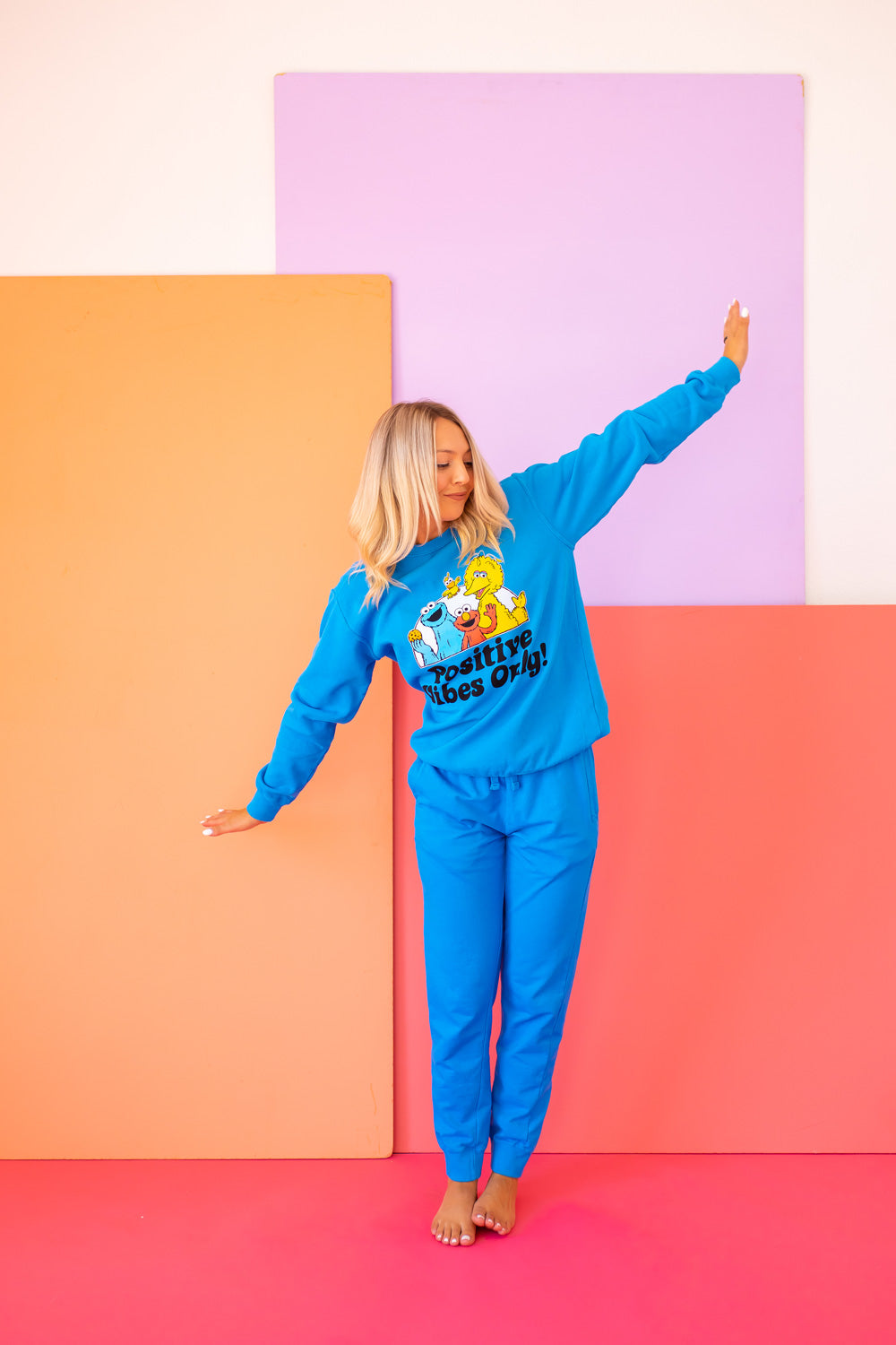 Sesame Sweatshirt Positive Vibes Sweatshirt