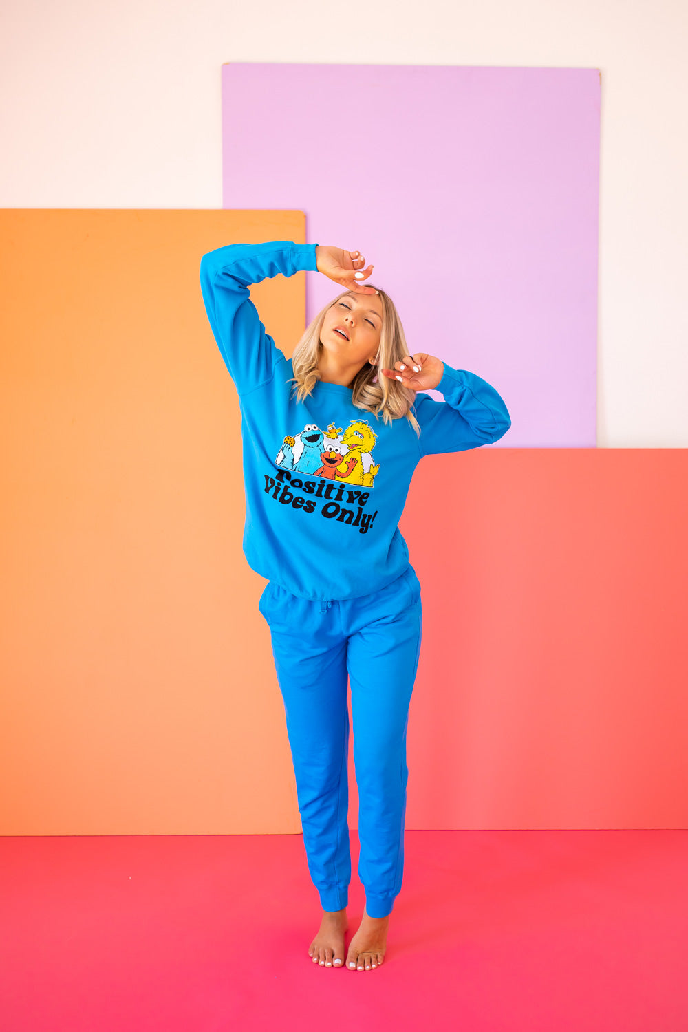 Sesame Sweatshirt Positive Vibes Sweatshirt