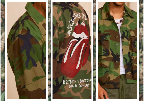 Explore Vintage Military Camo Jackets with a Rock Twist!
