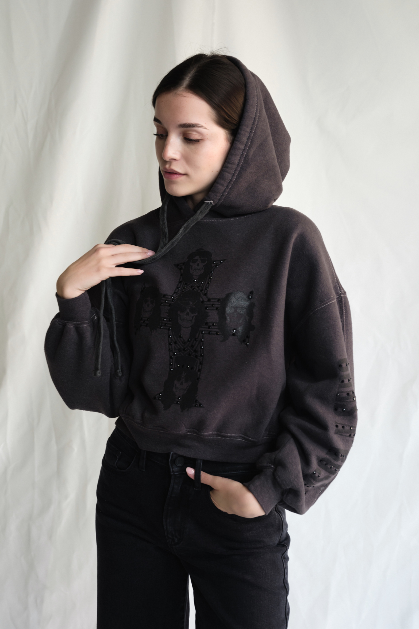 Guns N Roses Studded Hoodie