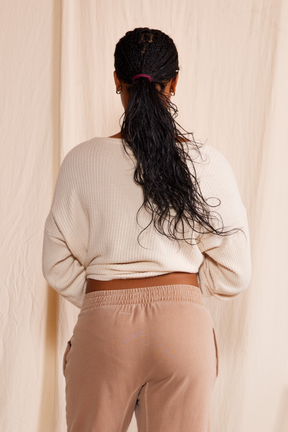 Henley Waffle Top