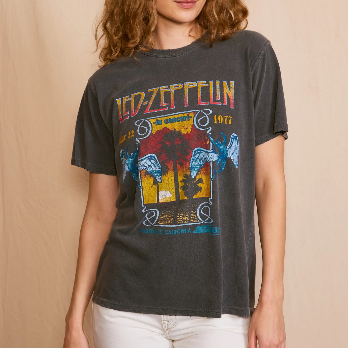 Led Zeppelin Inglewood Sunkissed Gray Tee