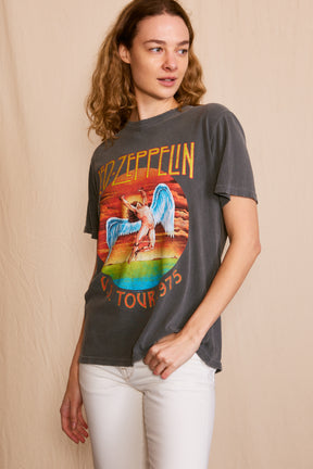 Led Zeppelin 'U.S Tour 1975' Sunkissed Gray Tee