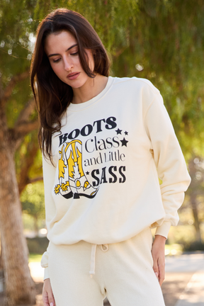 Boots Class and Little Sass Pullover
