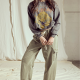 Def Leppard Upcycle Golden Sweatshirt