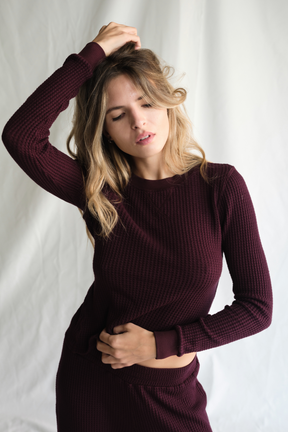 Maine Waffle Long Sleeve Top