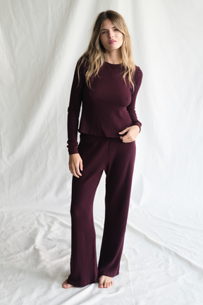 Maine Waffle Long Sleeve Top