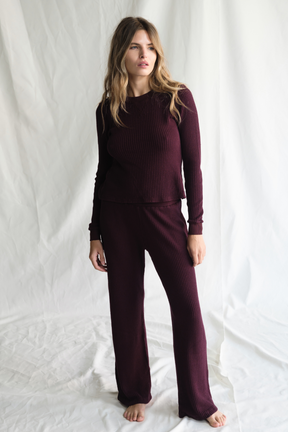 Maine Waffle Long Sleeve Top