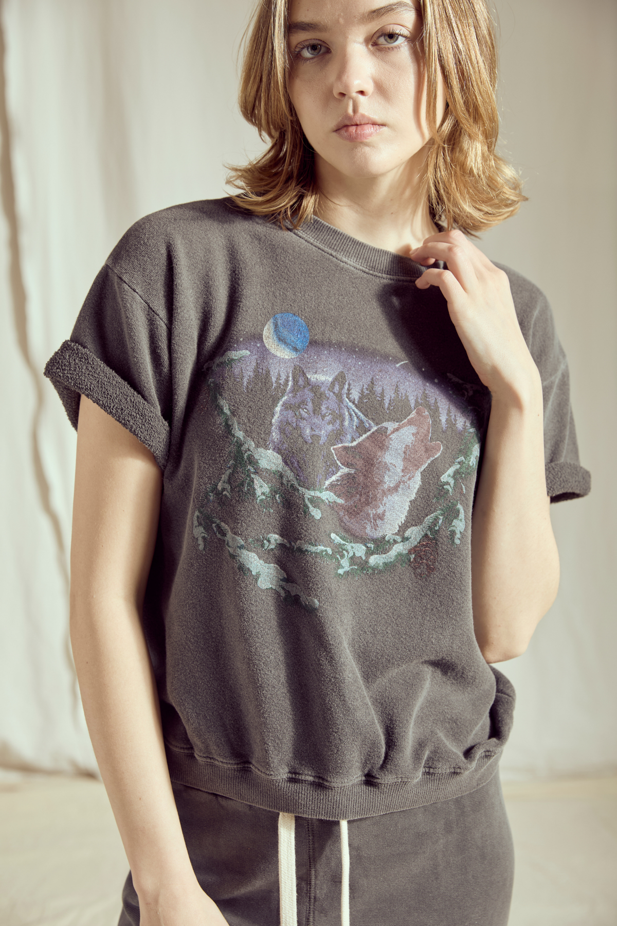 Howling at the Moon Short Sleeve Crewneck