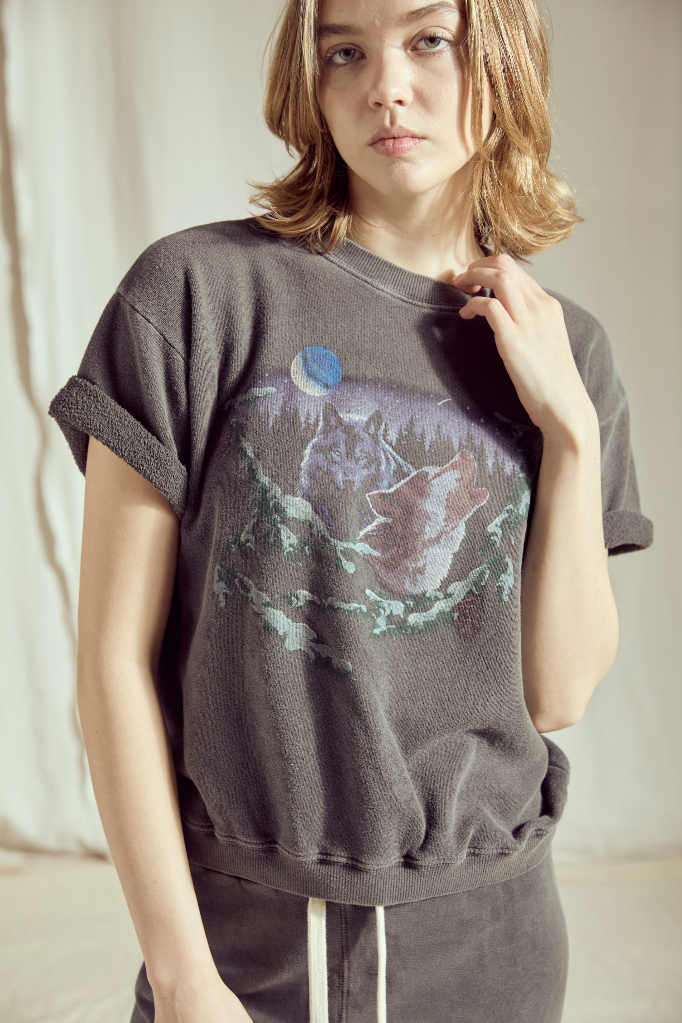 Howling at the Moon Short Sleeve Crewneck