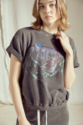 Howling at the Moon Short Sleeve Crewneck