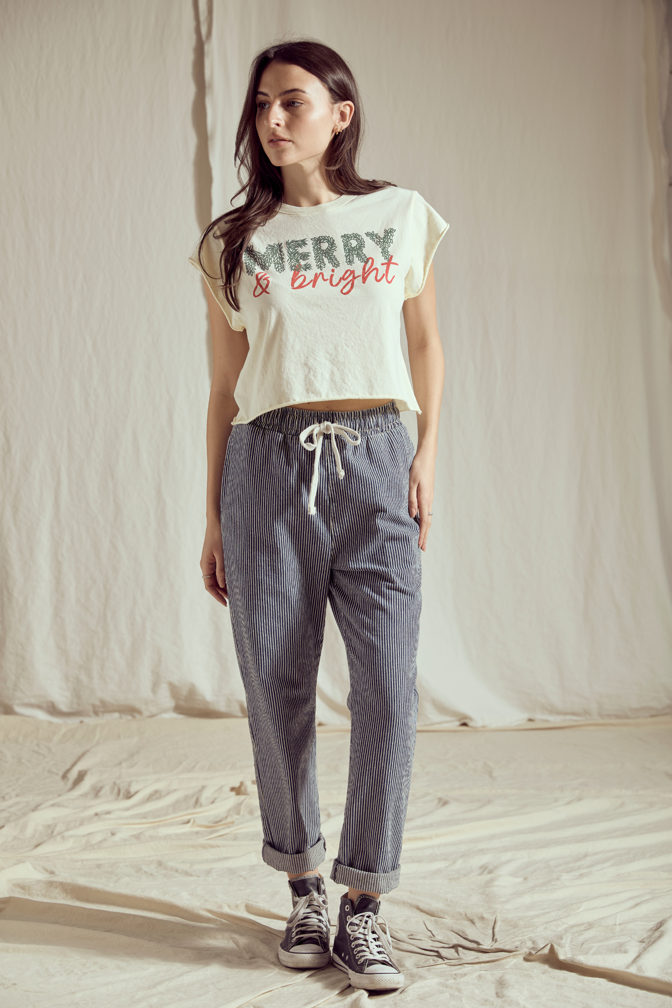 Merry & Bright Crop Tee