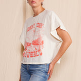 "Honky  Cowgirl" Crew Neck T-shirt
