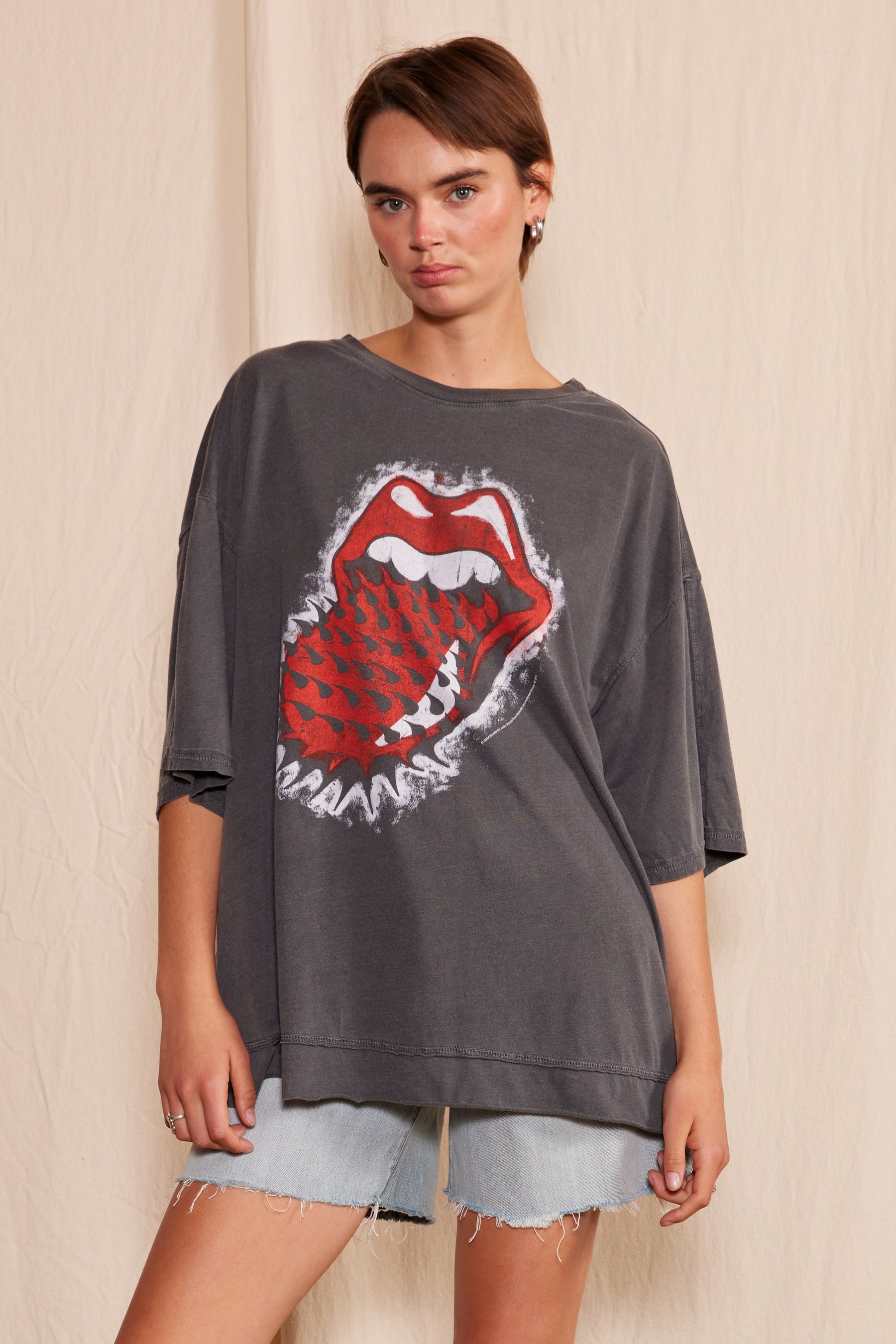 The Rolling Stones Thru and Thru Oversized Tee