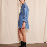Artisan Hand-Painted Urban Chic Denim Shirt