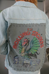 Rolling Stones Dragon Stadium Hand Stitched Denim Jacket