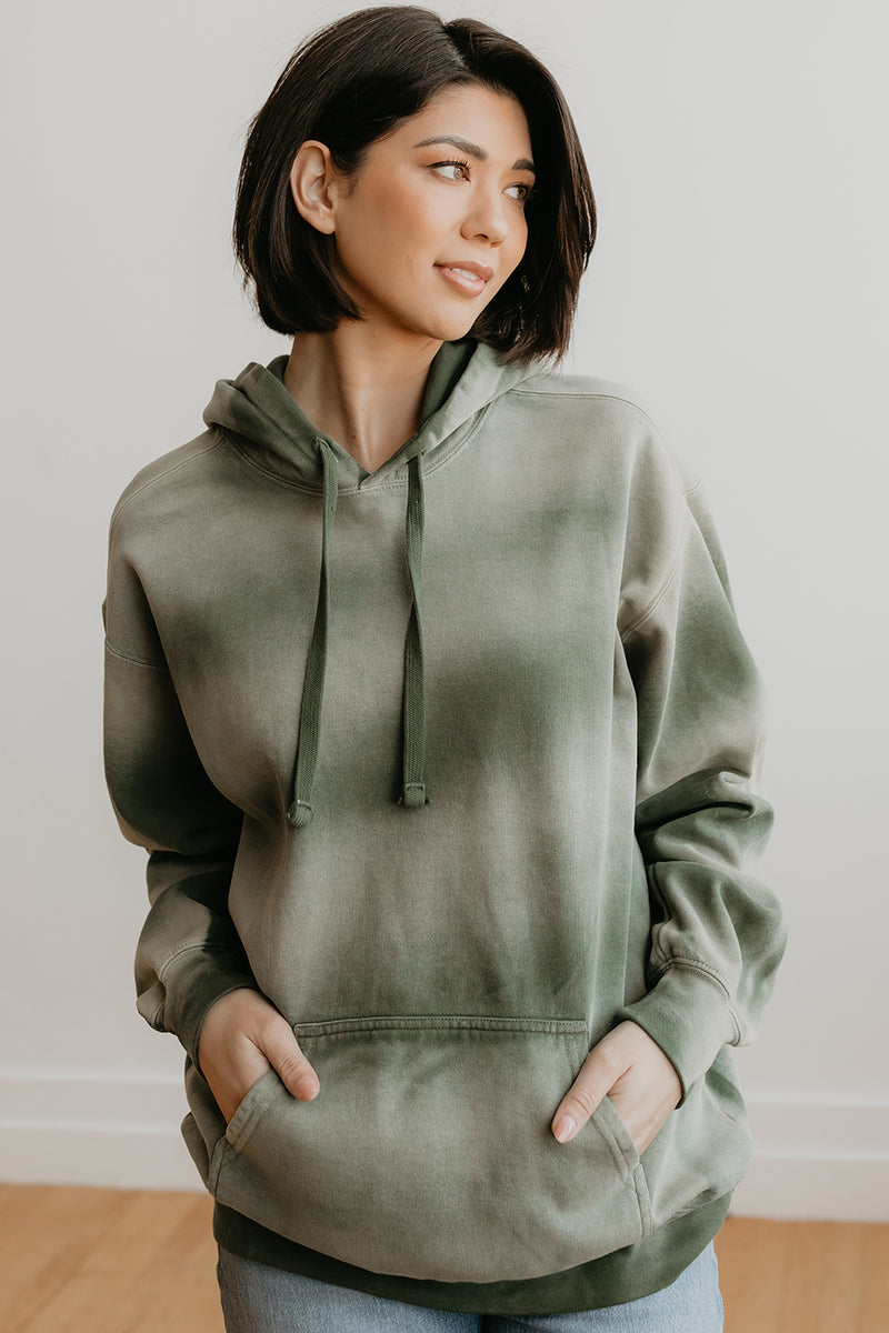 Free People It's A Vibe Printed Hoodie We The Free Leaf Olive