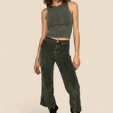 Sage Rib Tank - Olive