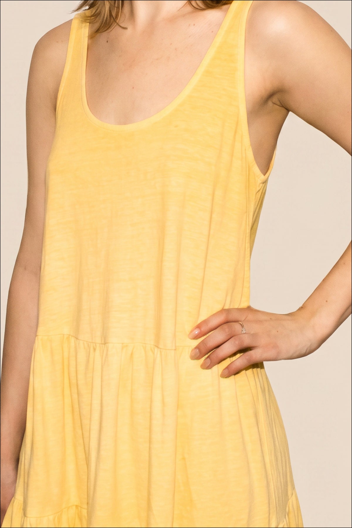 Eli Tiered Dress - Sunflower