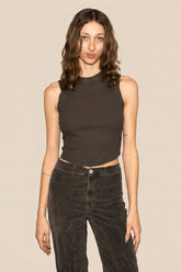 Hemp Rib Tank - Vintage Black