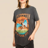 Led Zeppelin U.S Tour 1975 Sunkissed Gray Tee