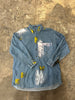 Artisan Hand-Painted Avant-Garde Canvas Denim Shirt