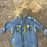 Artisan Hand-Painted Urban Chic Denim Shirt