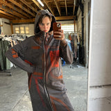 Artisan Hand-Painted Metro Graffiti Zip-up