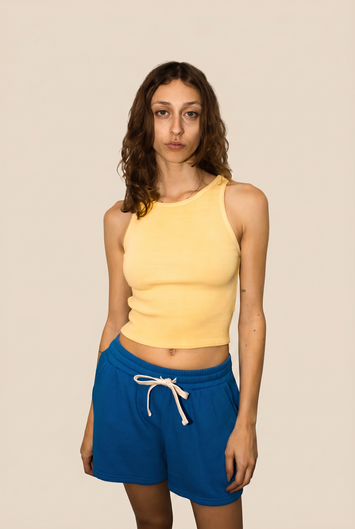 Sage Rib Tank - Sunflower