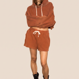 The Bonnie Cropped Hoodie - Rust