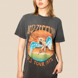 Led Zeppelin U.S Tour 1975 Sunkissed Gray Tee