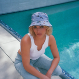 1970's Vintage Flower Denim Bucket Hat