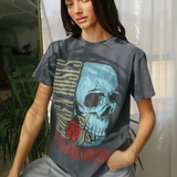 Guns N Roses Flower Skull Tee