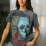 Guns N Roses Flower Skull Tee