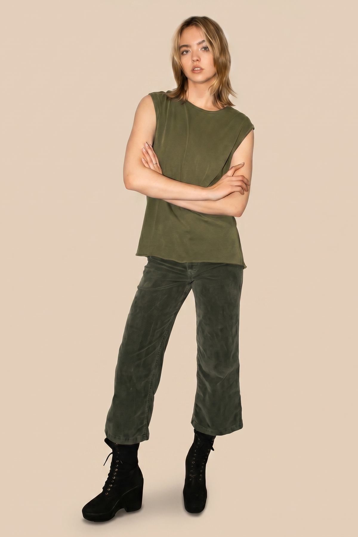 Breezy Tank - Olive