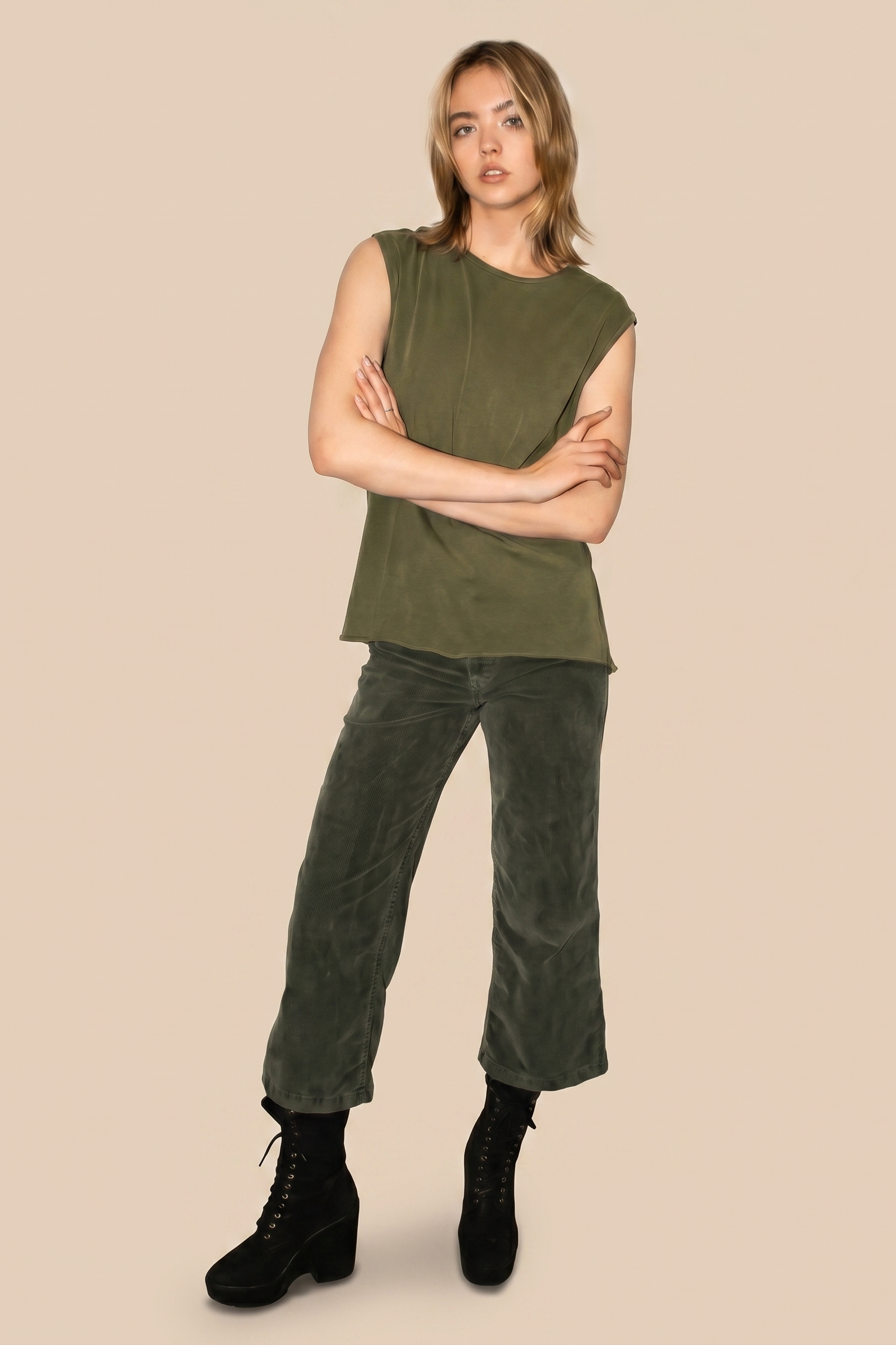 Breezy Tank - Olive